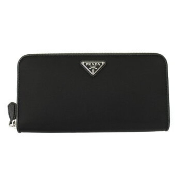 Prada Zip Long Wallet Nylon TESSUTO NERO - Picture 1 of 4